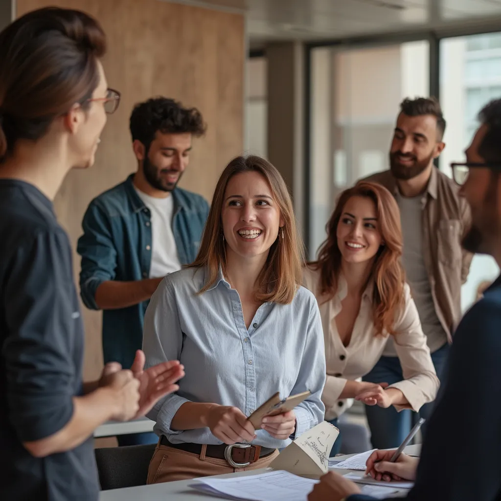 Participantes colaborando en un programa de capacitación